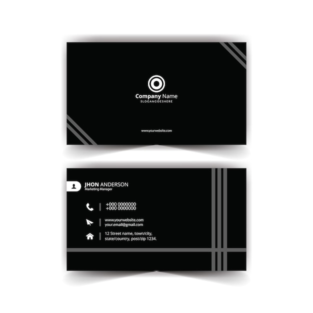 Professional business card design Vector card template