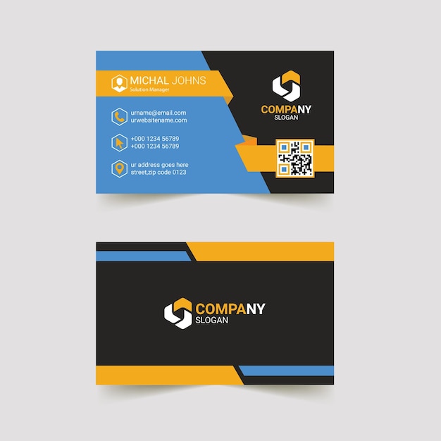 Professional business card design vector image