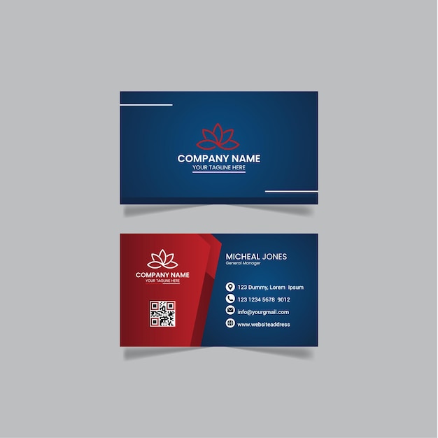 Professional business card template Premium