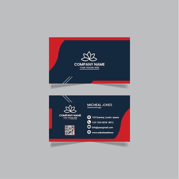 Professional business card template Premium