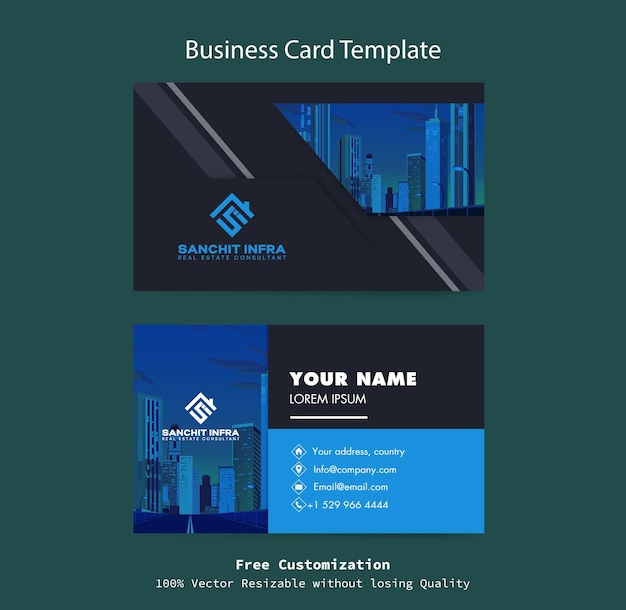 Professional business card template