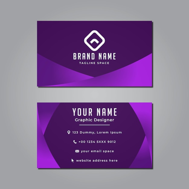 Vector professional business card template