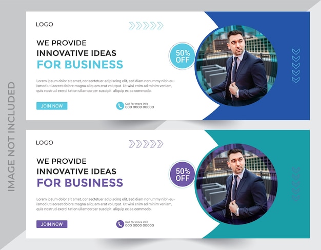 Vector professional business facebook cover design with creative way