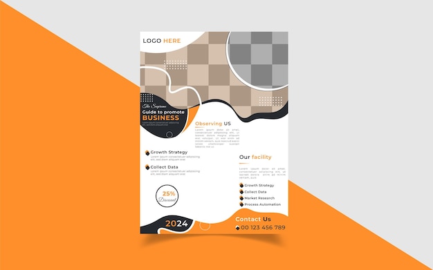 Vector professional business flyer design templatevector