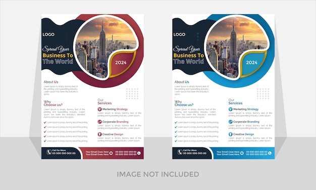 professional business flyer multipurpose modern template layout design corporate poster company temp