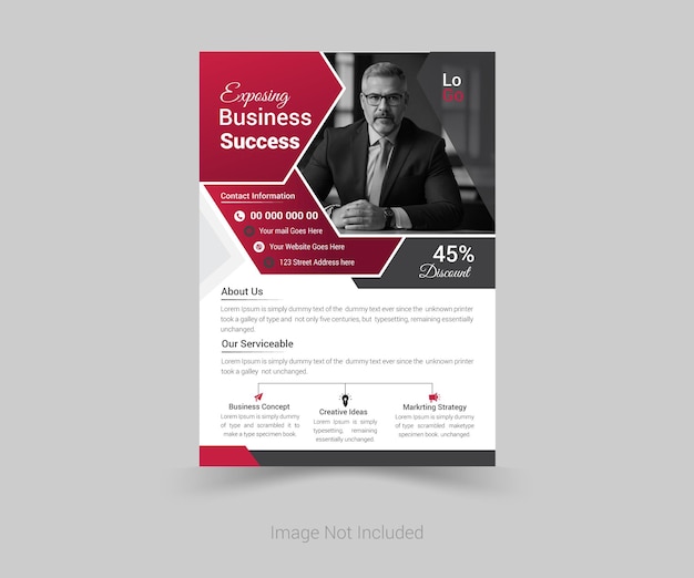 Professional Business flyer template design layout