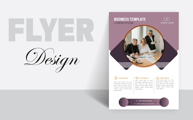 Vector professional business flyer template design