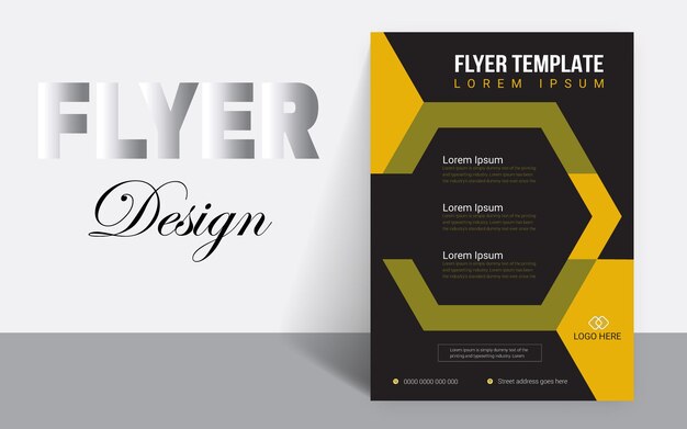 Vector professional business flyer template design