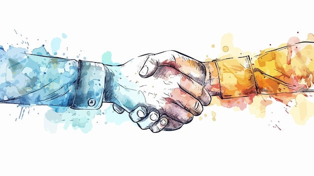 Professional Business Handshake as Symbol of Deal Mixed Media