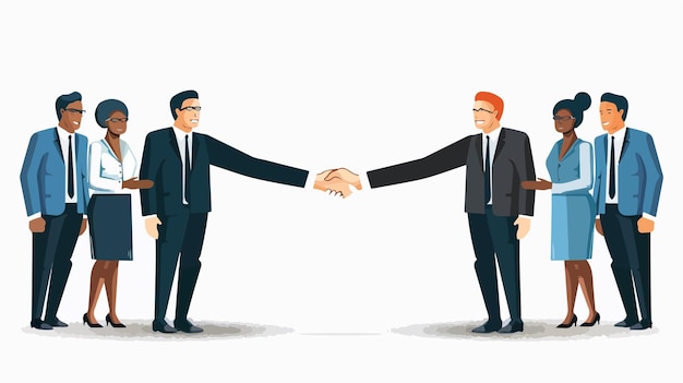 Professional Business Handshake on White Background