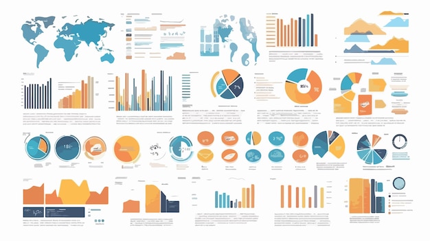 Vector professional business infographic design and data analysis for presentations