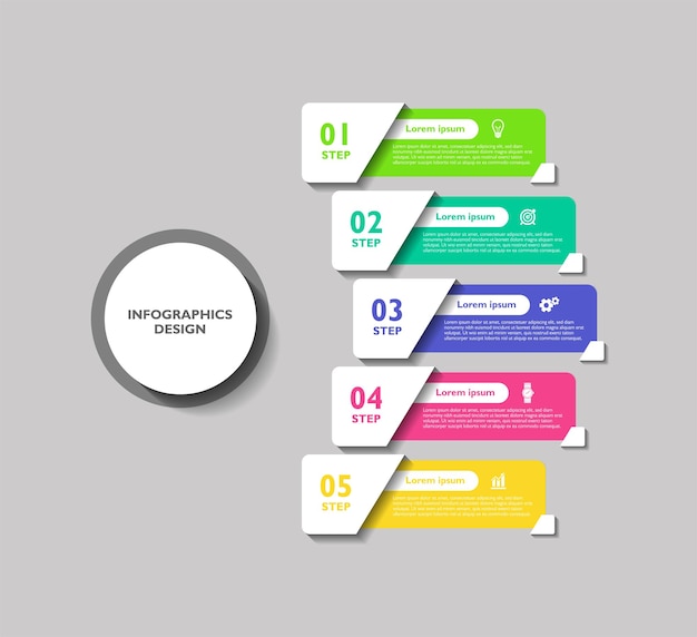 Professional business infographic template colorful