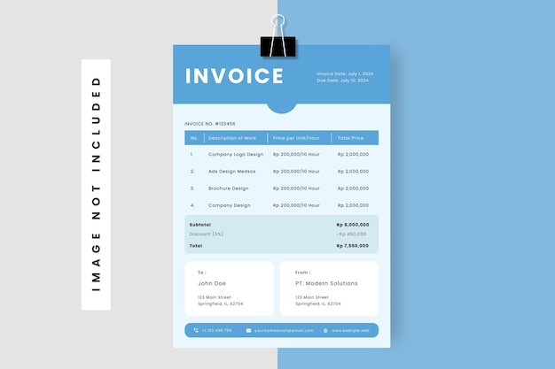 Vector professional business invoice template design