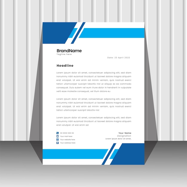 Professional business letterhead design template