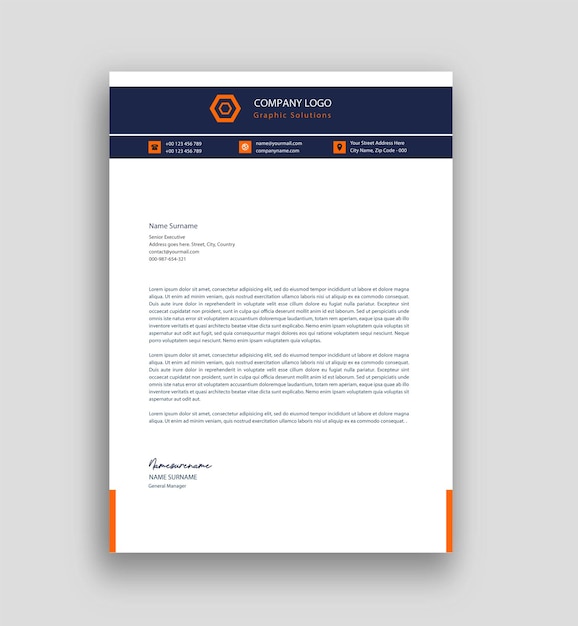 professional business letterhead design