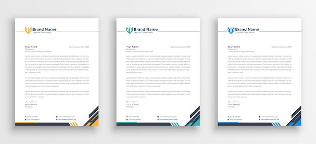 Professional business letterhead template design