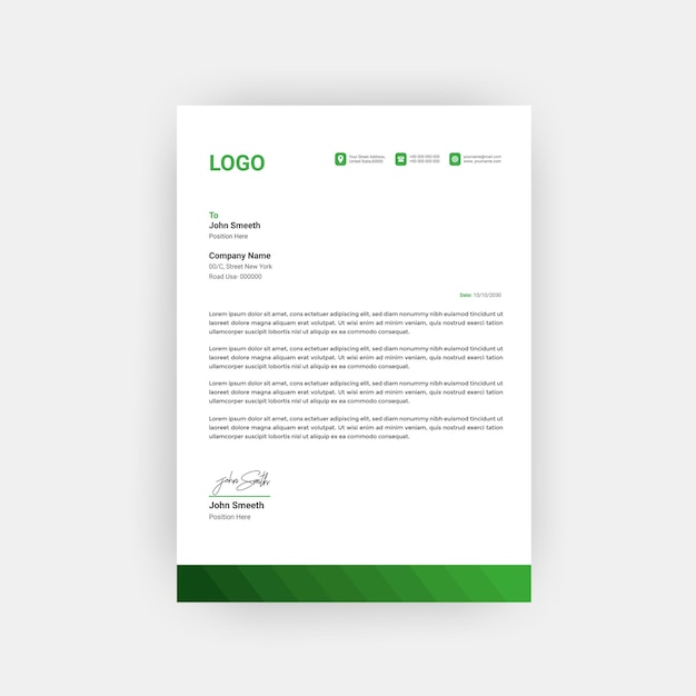 Professional business letterhead template design