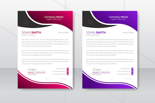 Professional business letterhead template design