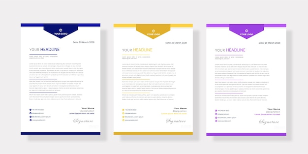 Professional business letterhead template