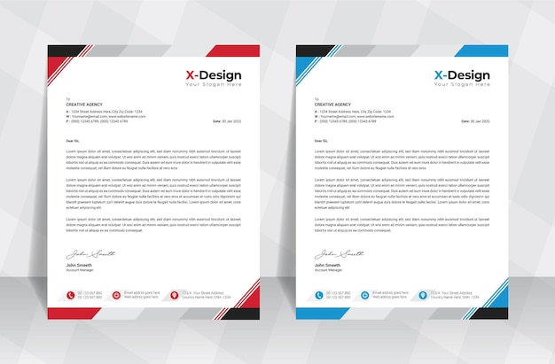 Professional business letterhead template