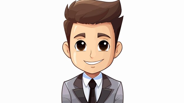 Vector professional business man icon vector cartoon illustration