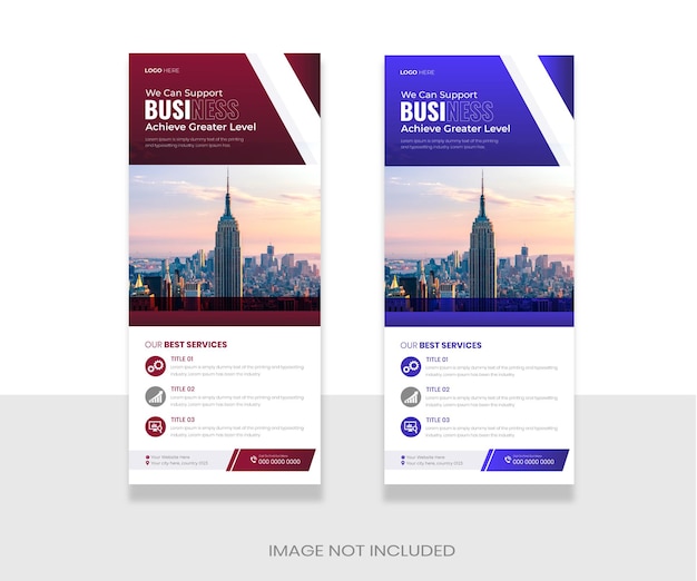 Professional business rollup banner or signage design template