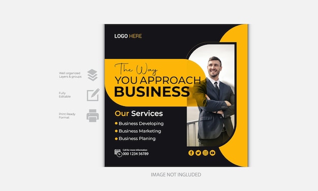 Vector professional business social media post template