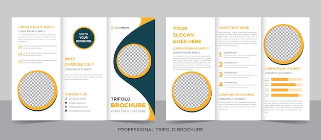 Professional business trifold brochure design