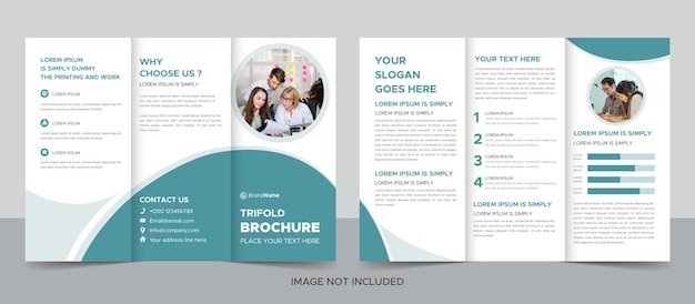 Professional business trifold brochure template