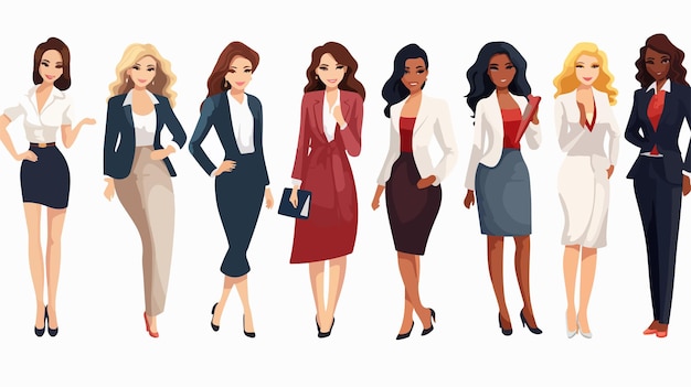 Professional Business Women Vector Collection for Corporate Presentations and Designs