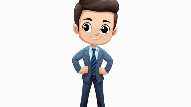 Vector professional businessman cartoon vector illustration for presentations and websites