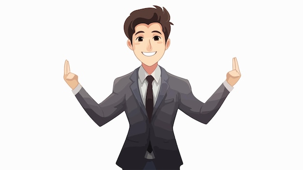 Professional Businessman Cartoon Vector Illustration