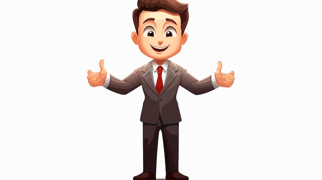 Vector professional businessman vector cartoon illustration for marketing designs