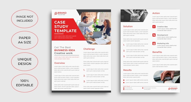 Professional case study template design