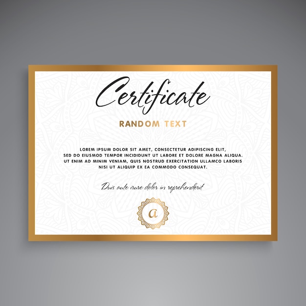 Professional Certificate Template Design