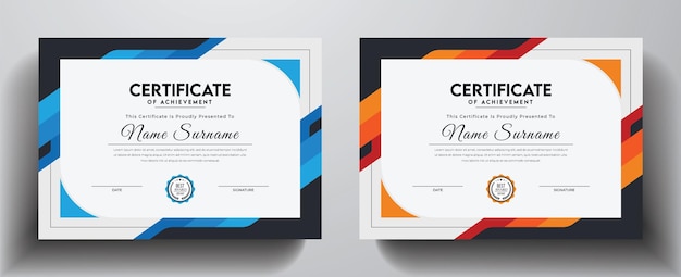 Professional certificate template