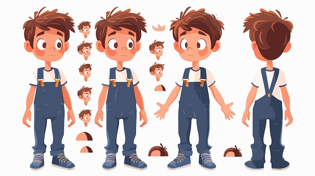 Vector professional character constructor for animation design