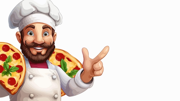 Professional Chef Cartoon Character Demonstrating Perfect Cooking Skill