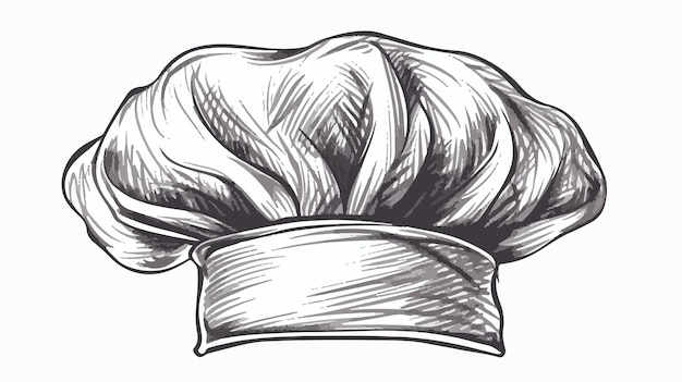 Vector professional chef cooking hat line icon for kitchen clothing