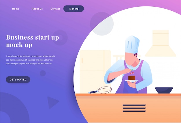 professional chef web landing page