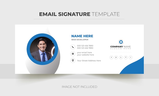 Professional and Clean Email Signature Template Design