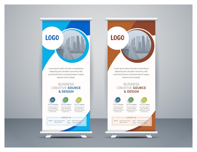 Professional Clean and Modern Business Roll up Banner Template