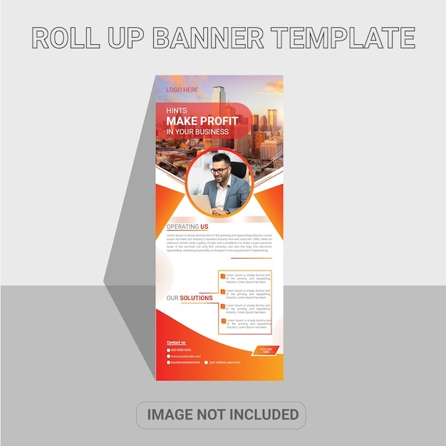 Professional, Clean and Modern Corporate roll up or pull up banner design template