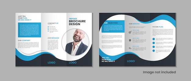 Professional clean modern and corporate various colorful unique trifold brochure template