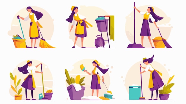 Vector professional cleaning service logo icon vector graphic design