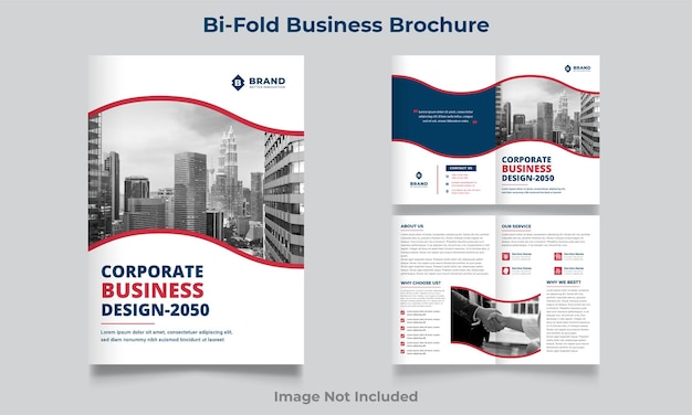 Professional corporate bifold business brochure template Design