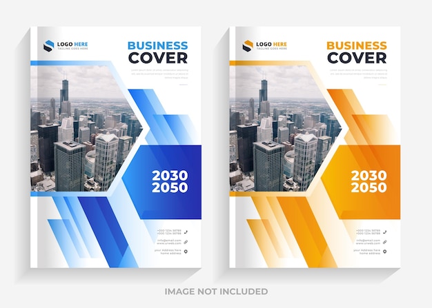 professional corporate book cover set template