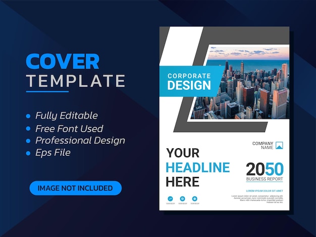 Professional corporate book cover template