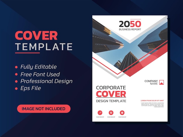 Professional corporate book cover template