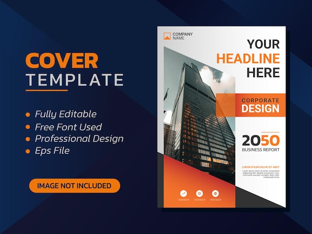 Professional corporate book cover template